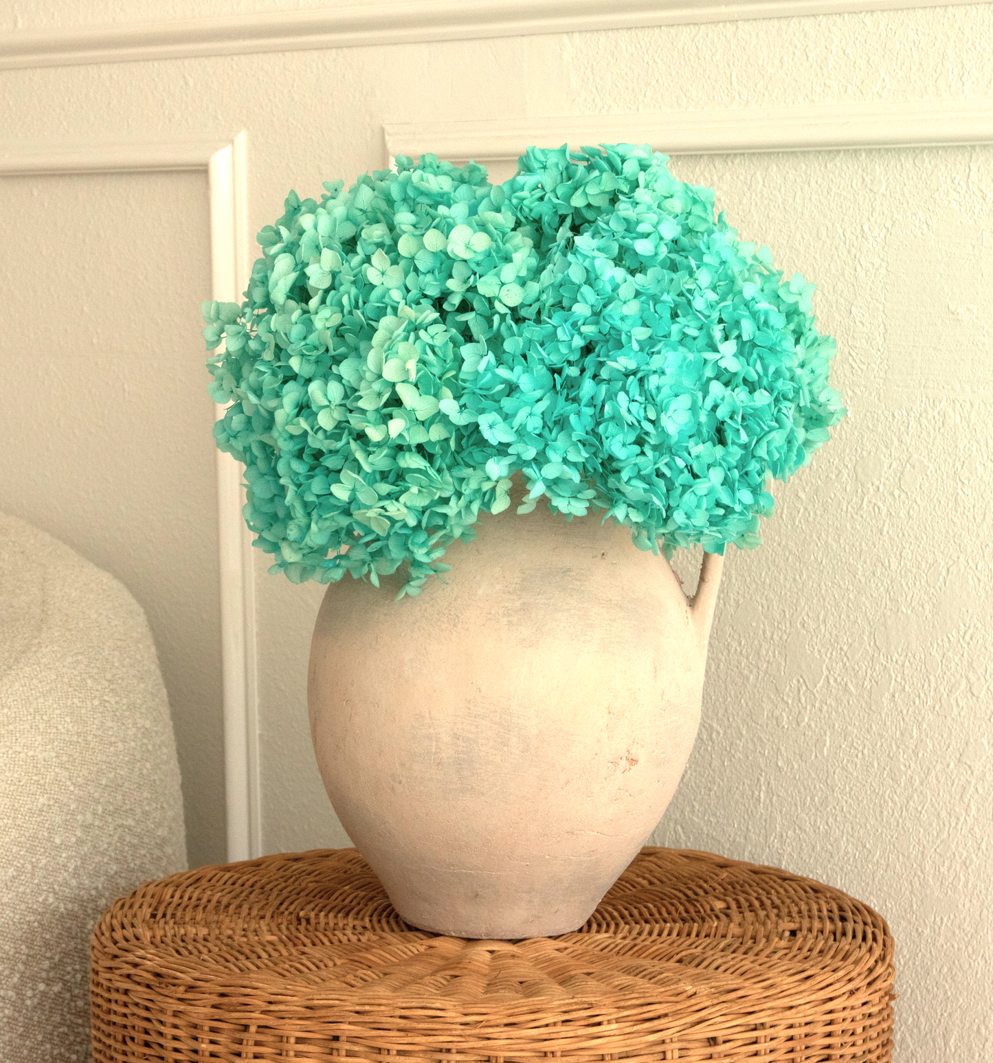 Real Hydrangea Preserved - Large Bright Blue