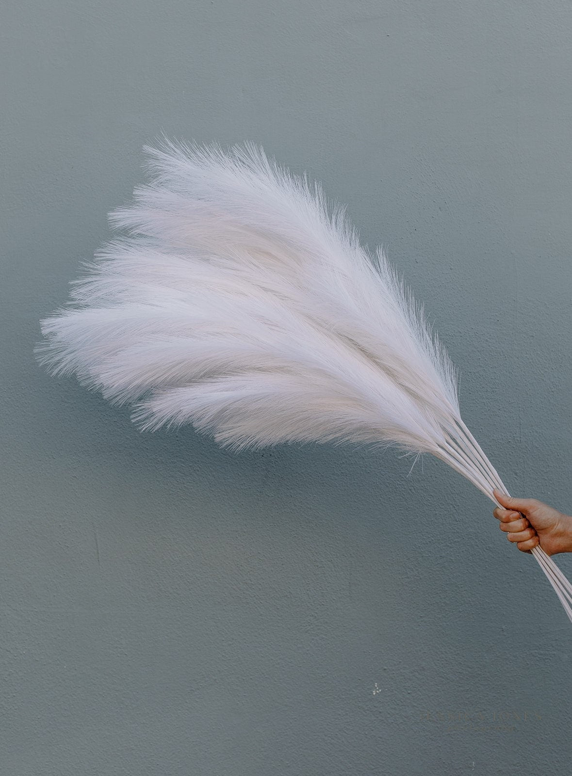 Large Faux Pampas Grass - White