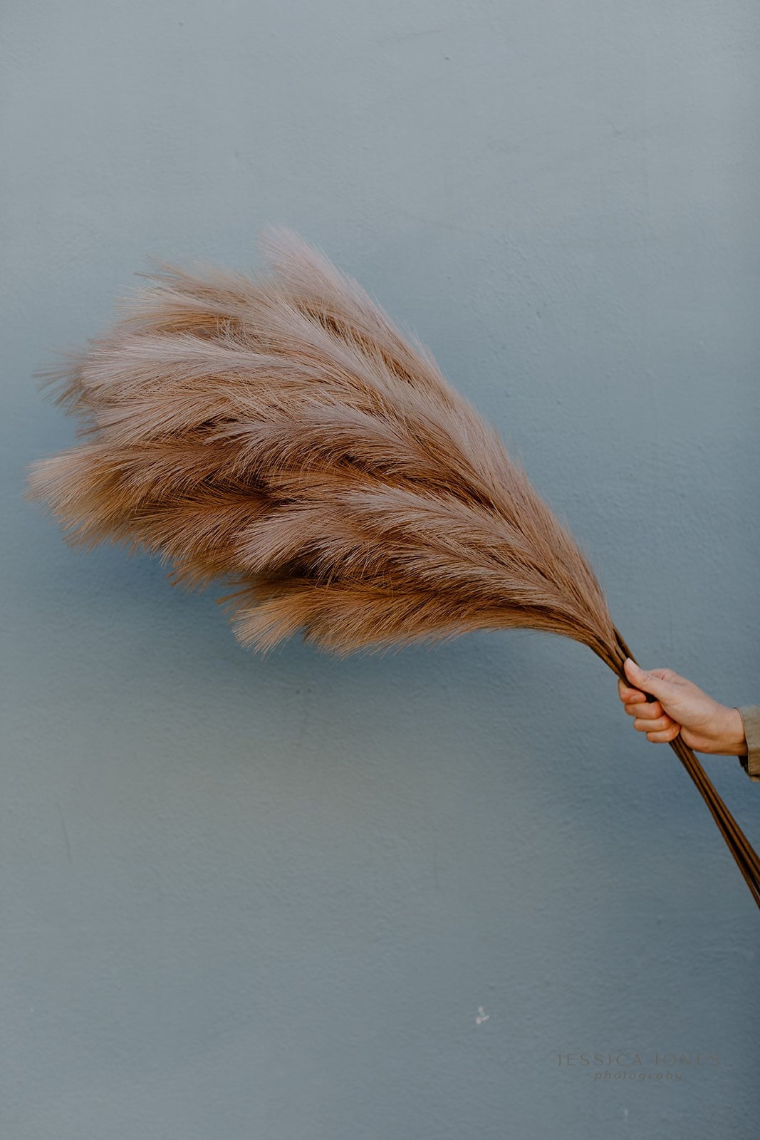 Large Faux Pampas Grass Artificial - Brown