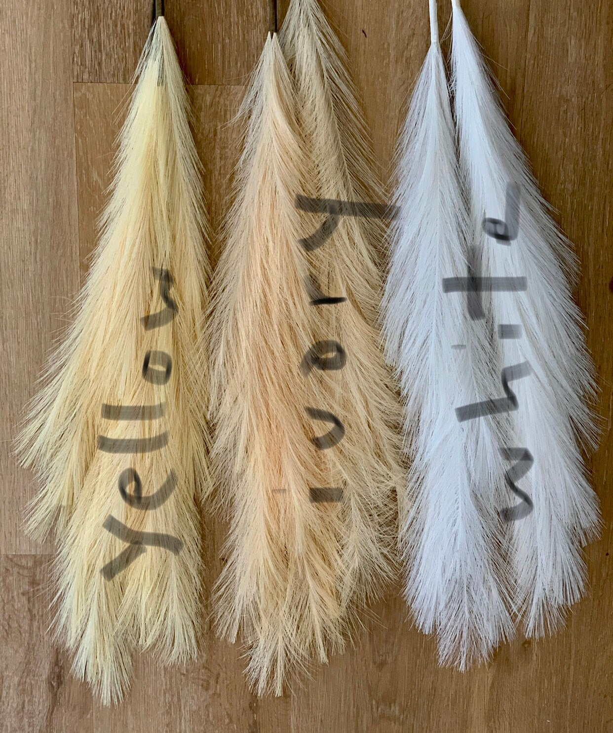 Large Faux Pampas Grass Artificial - Light Yellow