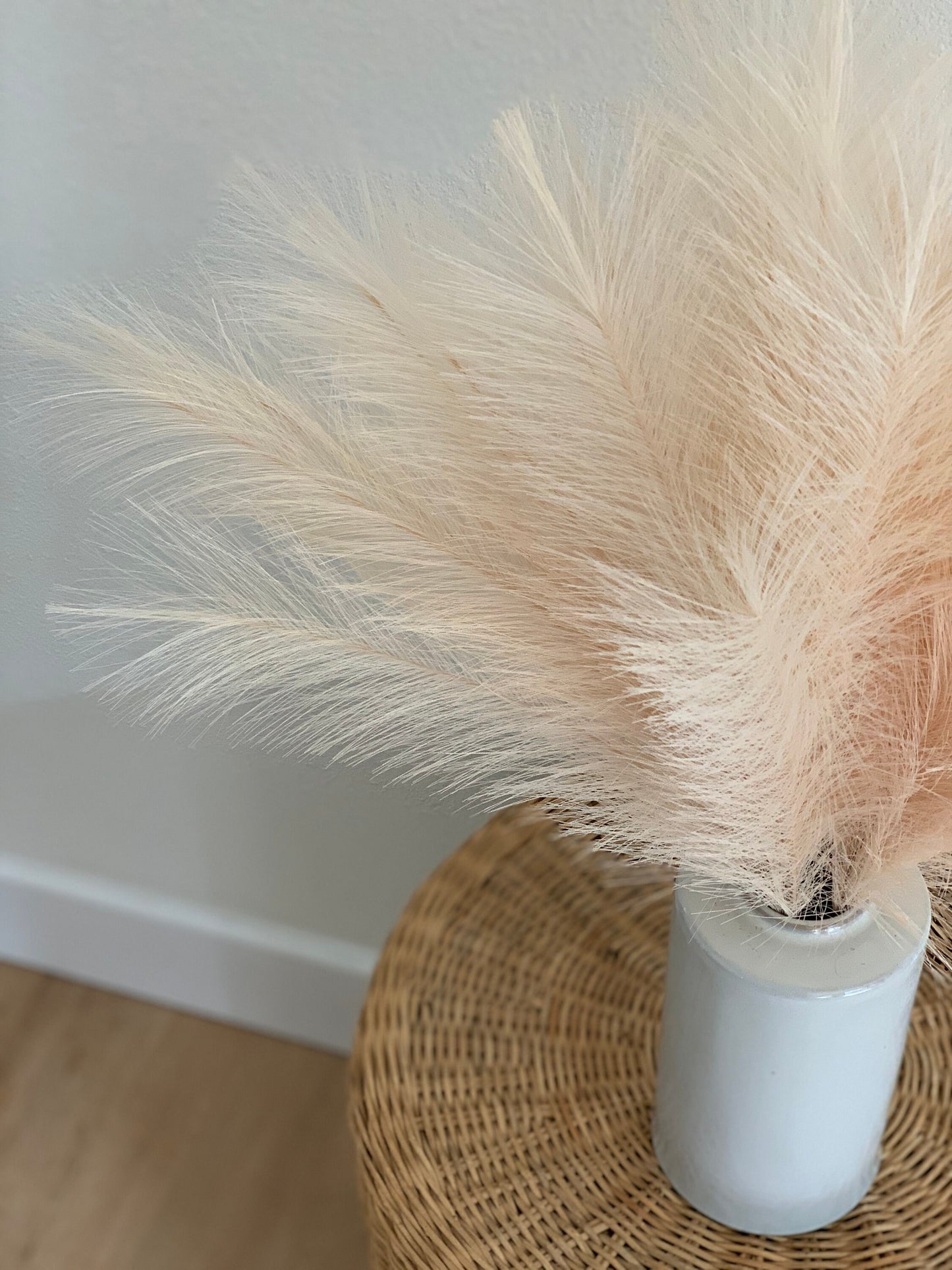 2ft Faux Tabletop Pampas Grass Artificial - Ivory