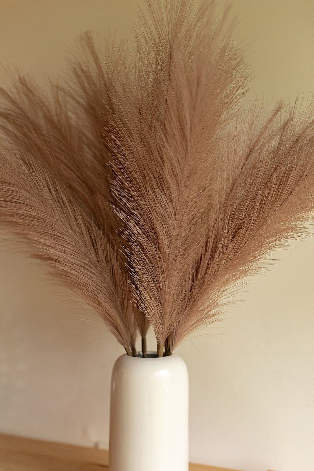 2ft Faux Tabletop Pampas Grass Artificial - Brown
