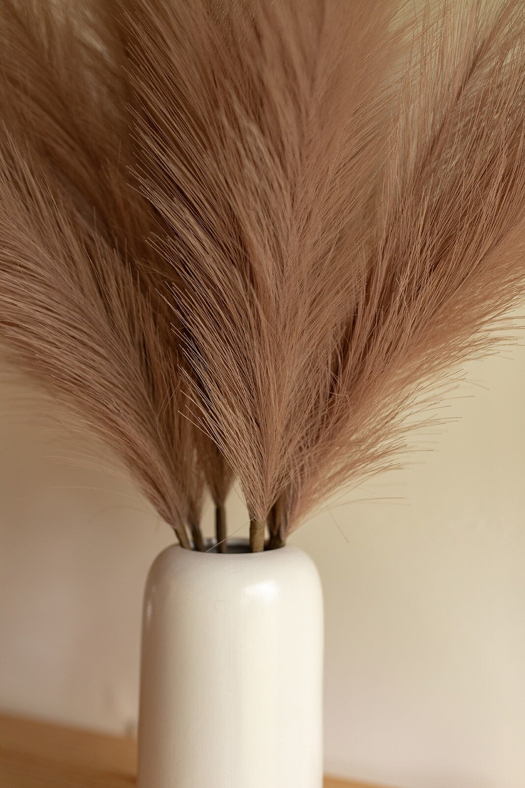 2ft Faux Tabletop Pampas Grass Artificial - Brown