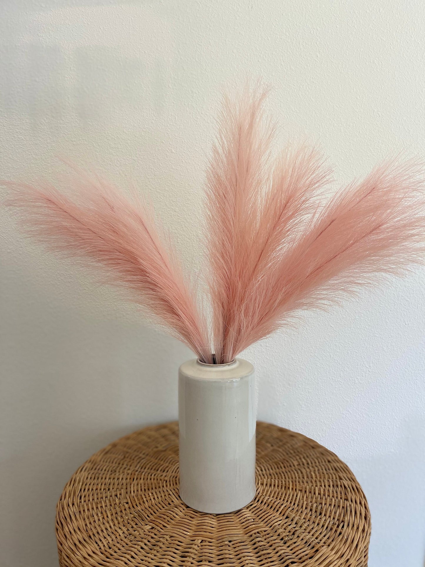 2ft Faux Tabletop Pampas Grass Artificial - Light Pink