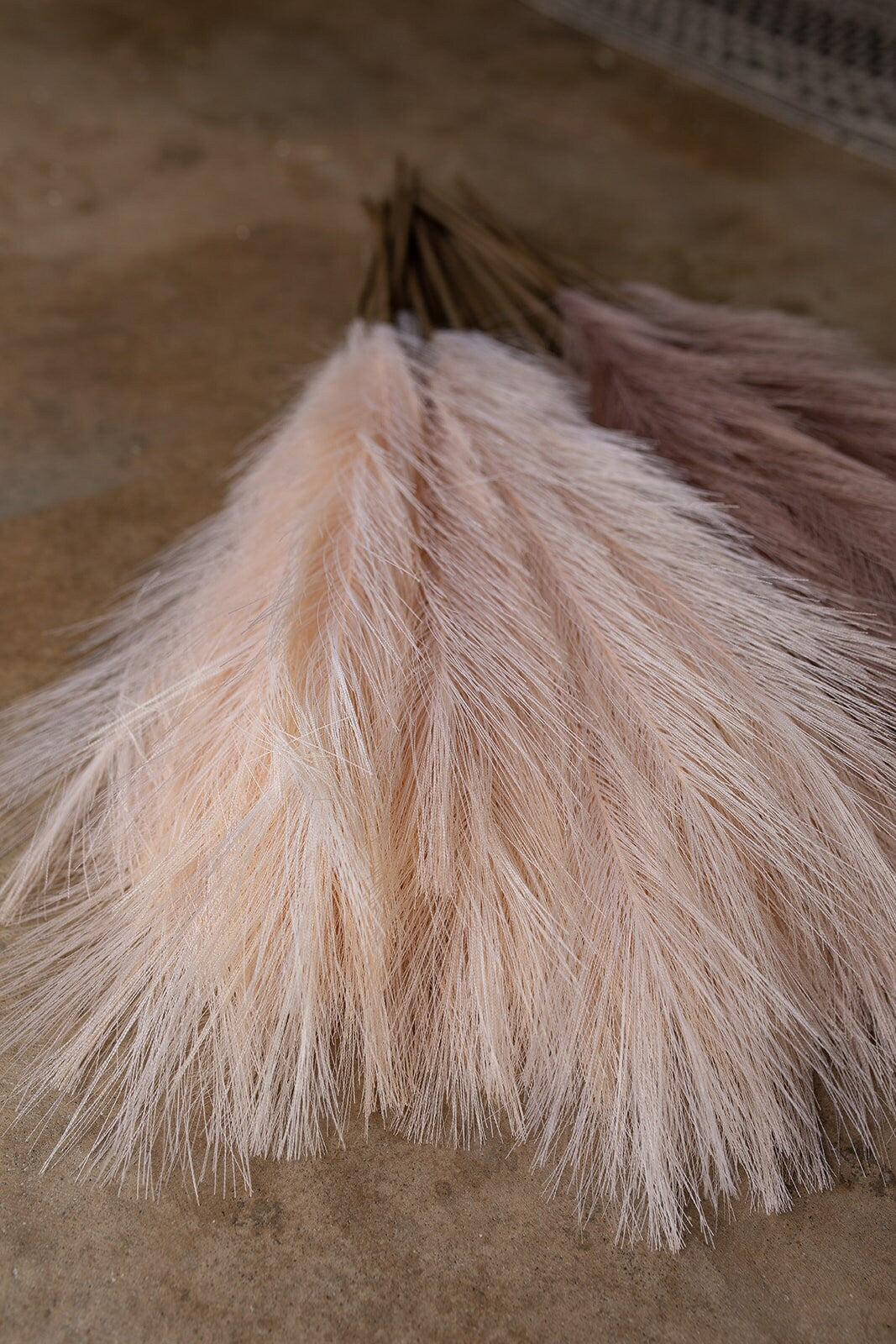 2ft Faux Tabletop Pampas Grass Artificial - Ivory