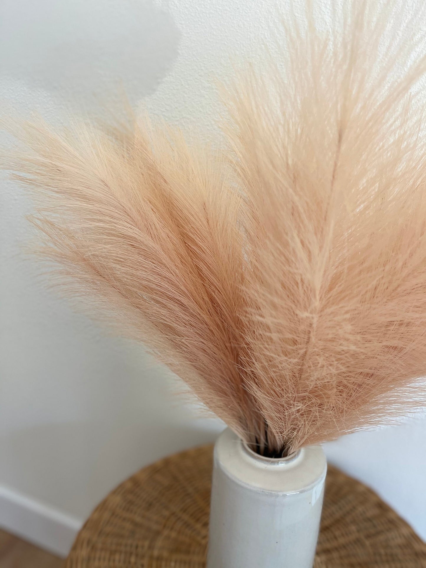 2ft Faux Tabletop Pampas Grass Artificial - Champagne Rose