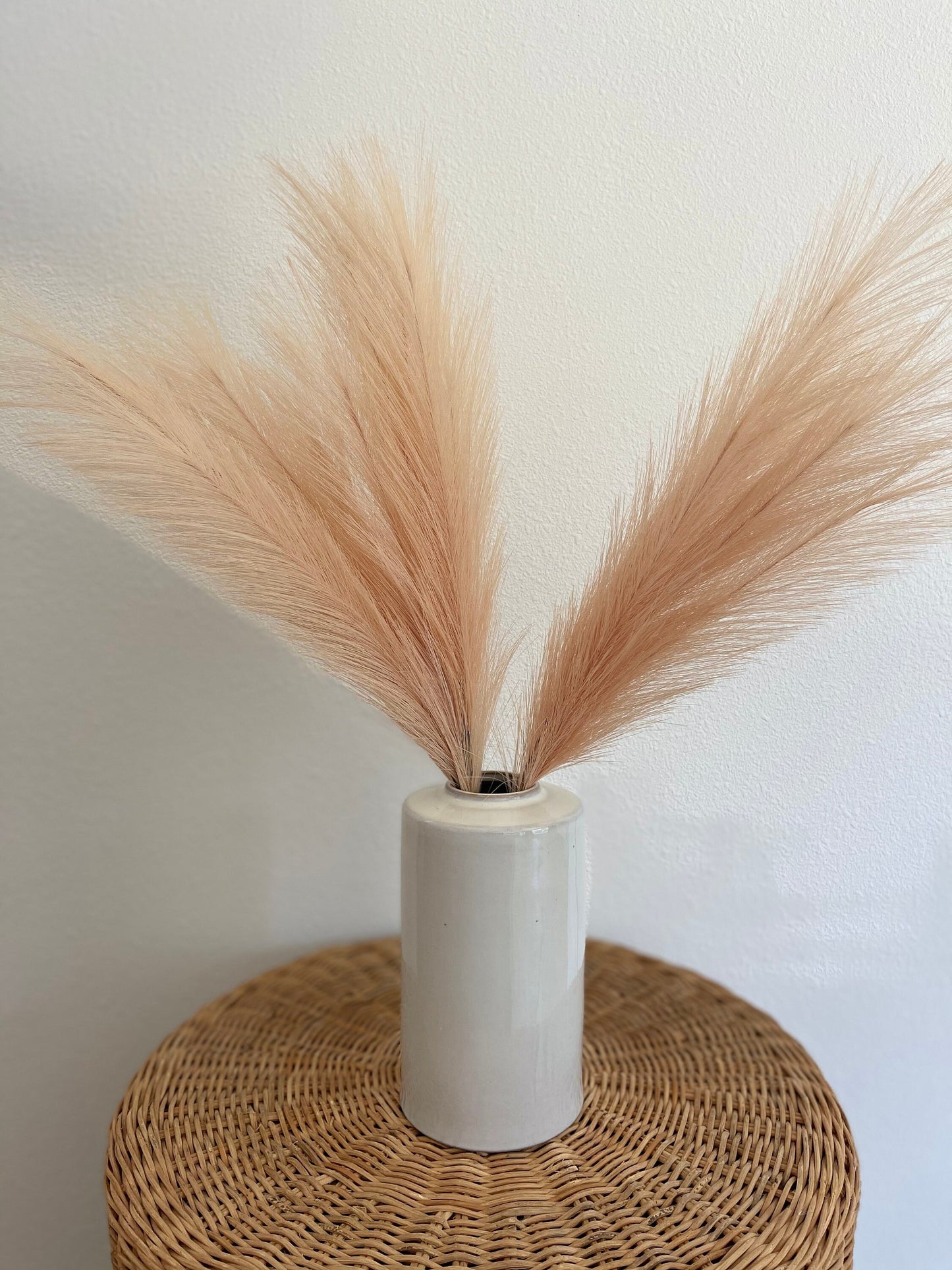 2ft Faux Tabletop Pampas Grass Artificial - Champagne Rose