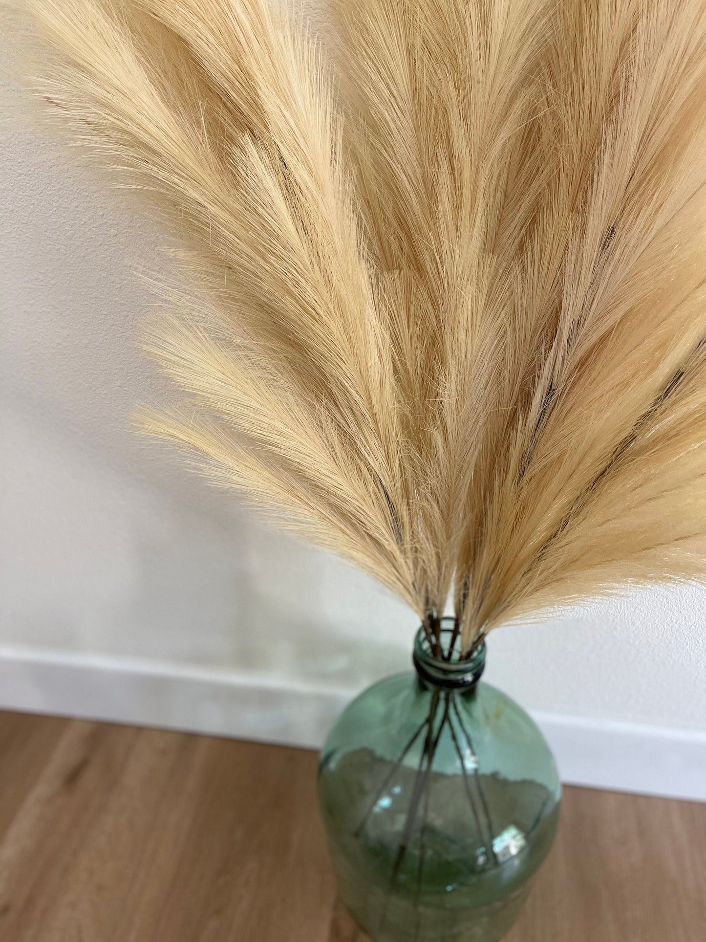 Large Faux Pampas Grass Artificial - Taupe/Butterscotch