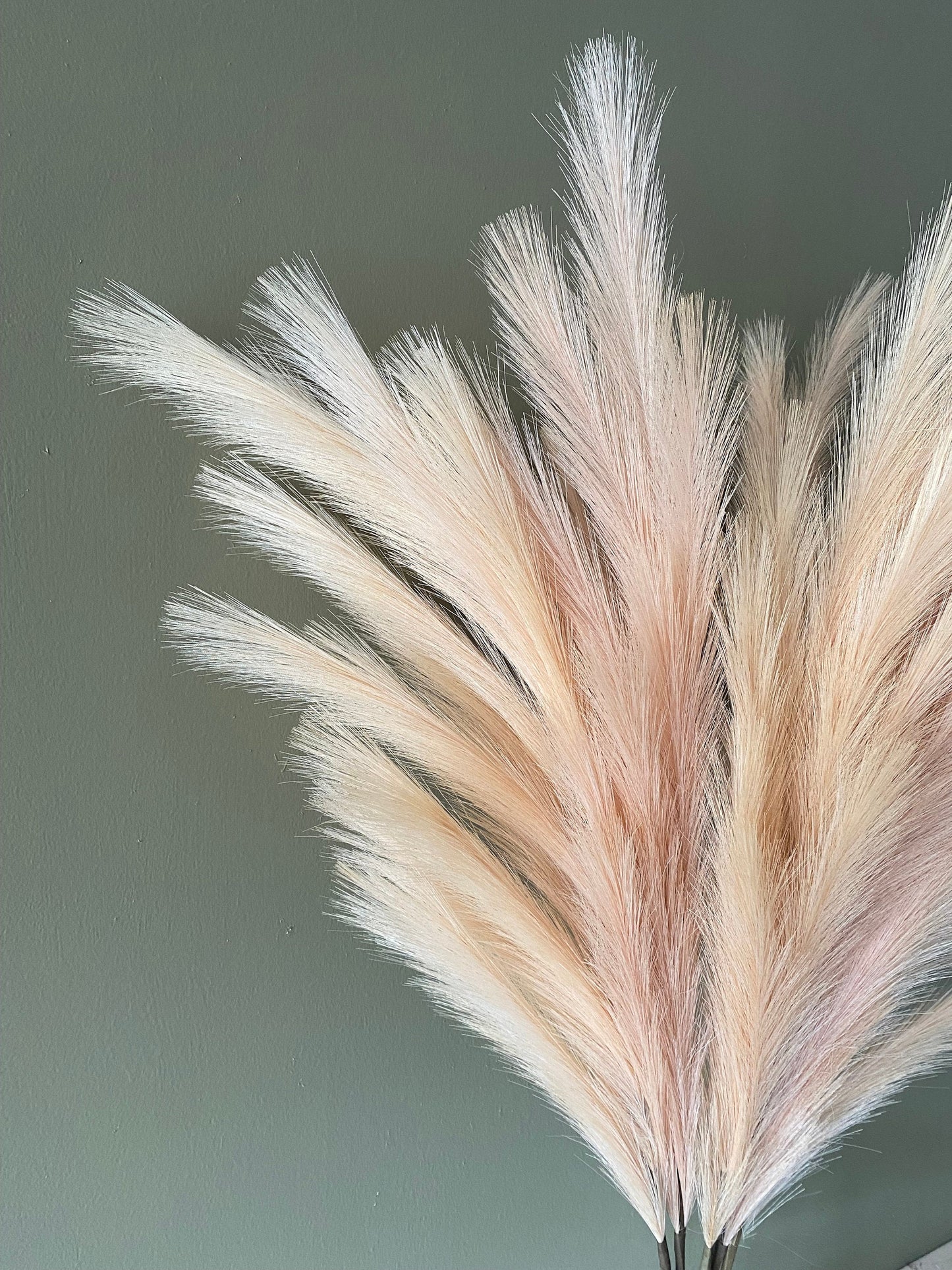 Large Faux Pampas Grass Artificial - Tangerine Rose - Limited Edition