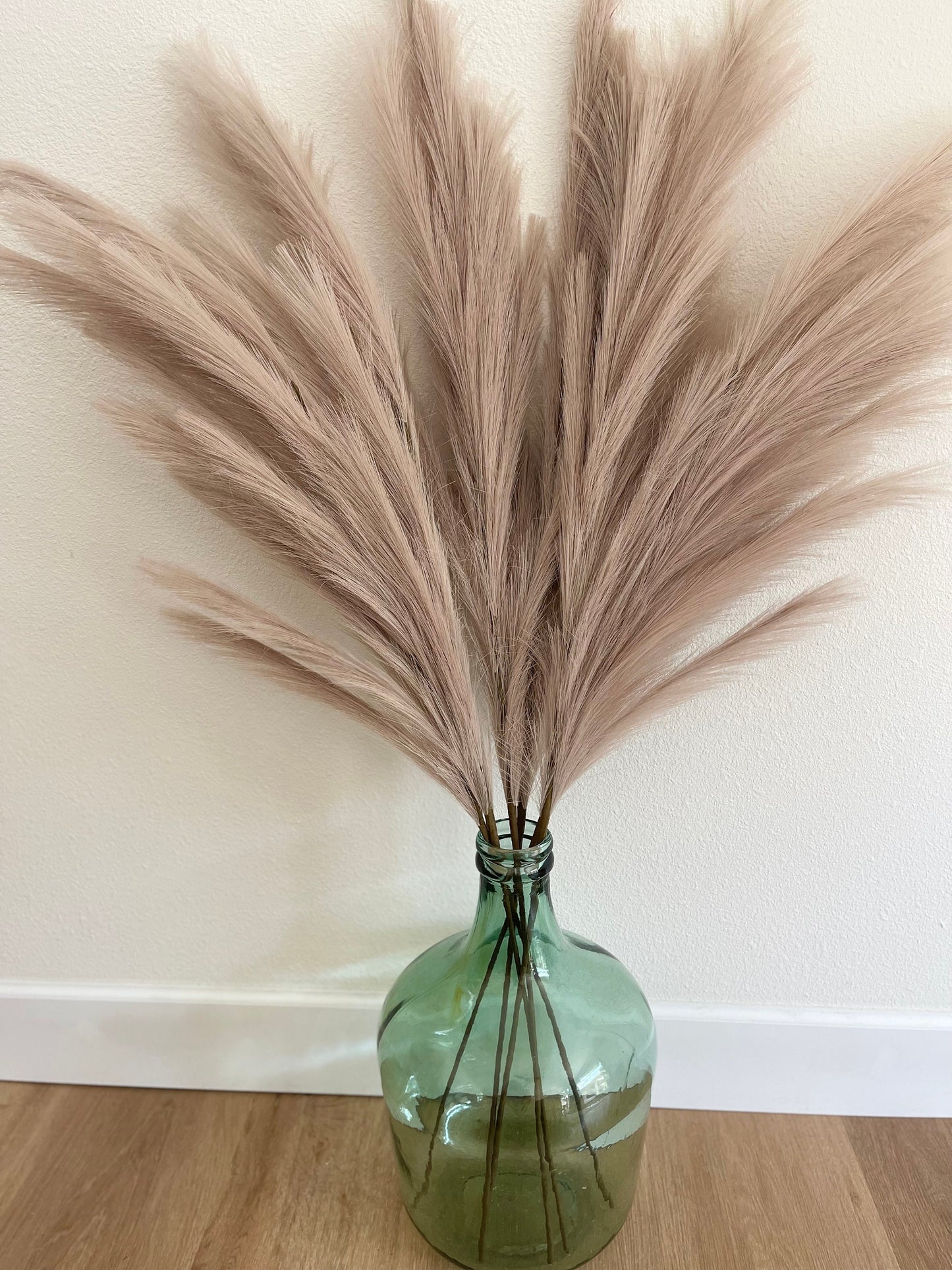 Large Faux Pampas Grass Artificial - Light Brown Taupe