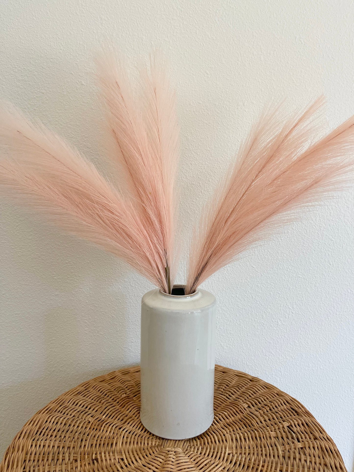 2ft Faux Tabletop Pampas Grass Artificial - Peach