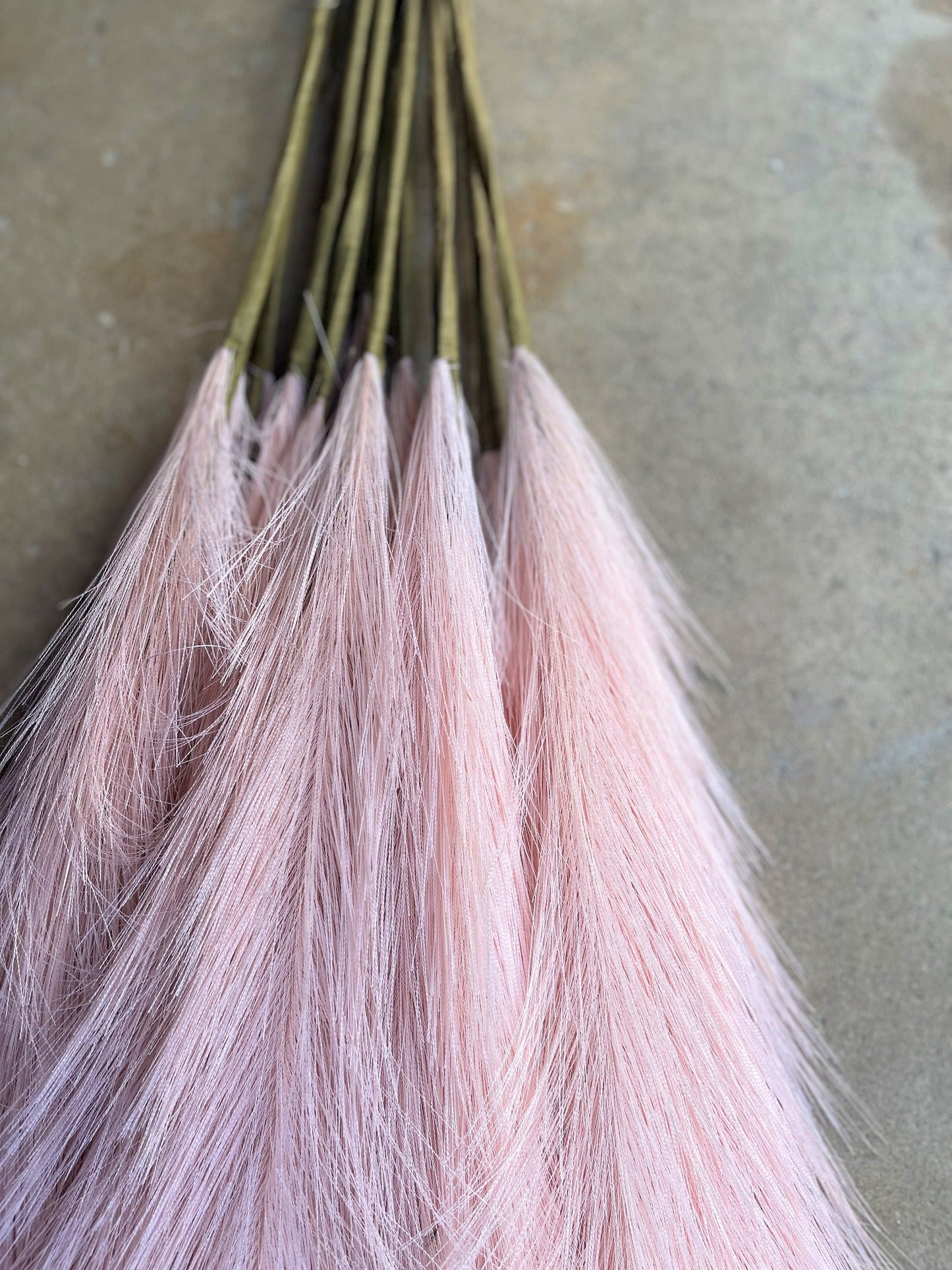2ft Faux Tabletop Pampas Grass Artificial - Peach