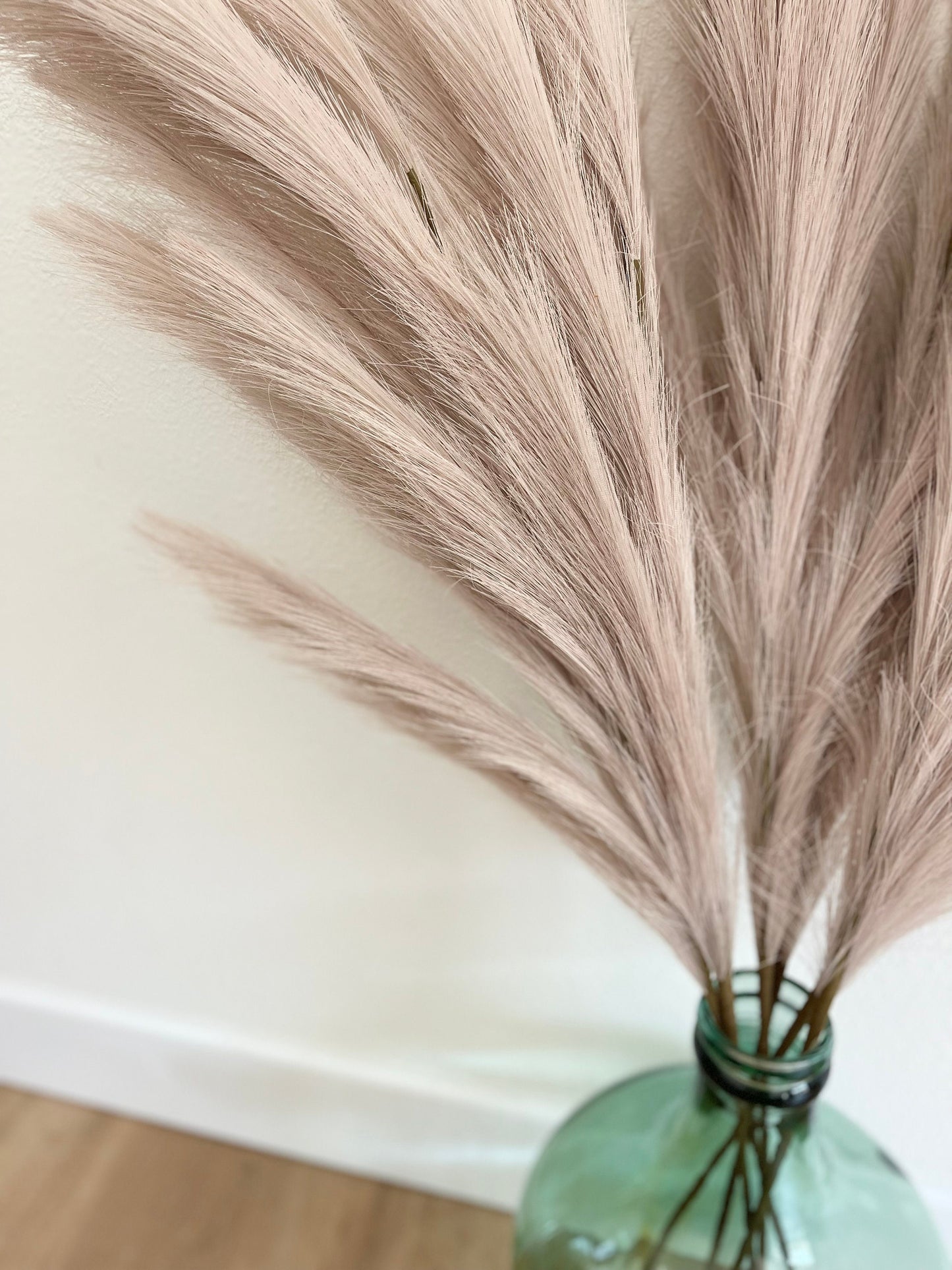 Large Faux Pampas Grass Artificial - Light Brown Taupe