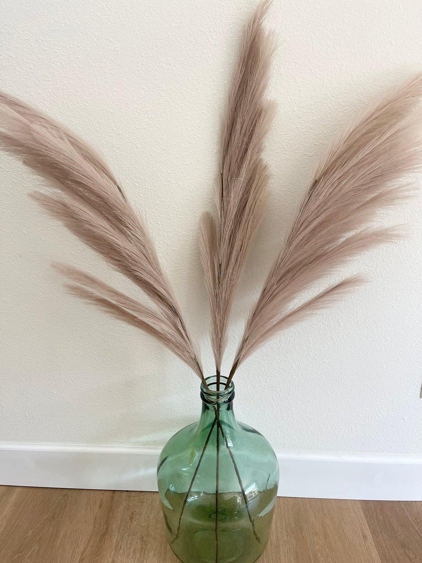 Large Faux Pampas Grass Artificial - Light Brown Taupe