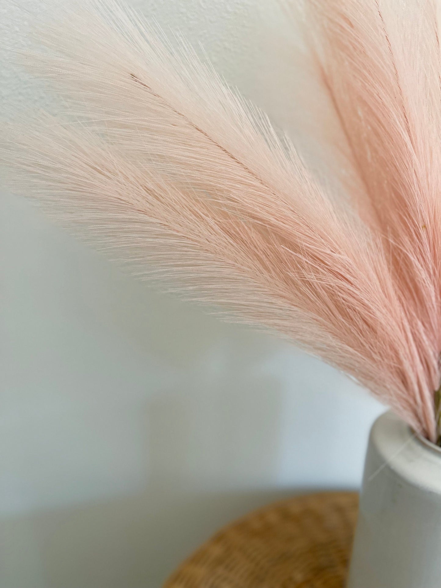2ft Faux Tabletop Pampas Grass Artificial - Peach