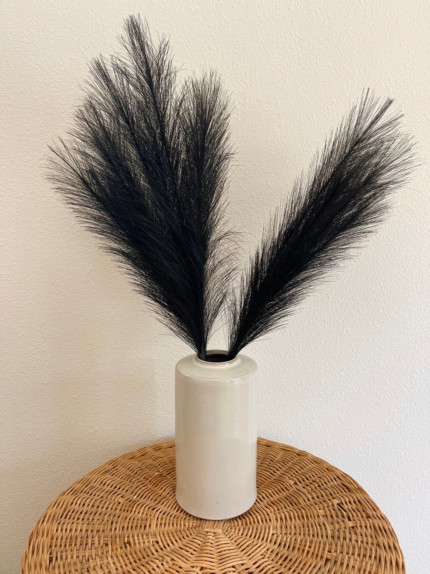 2ft Faux Tabletop Pampas Grass Artificial - Black