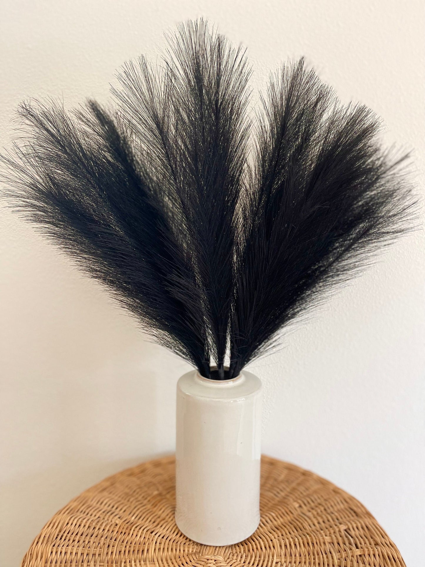 2ft Faux Tabletop Pampas Grass Artificial - Black