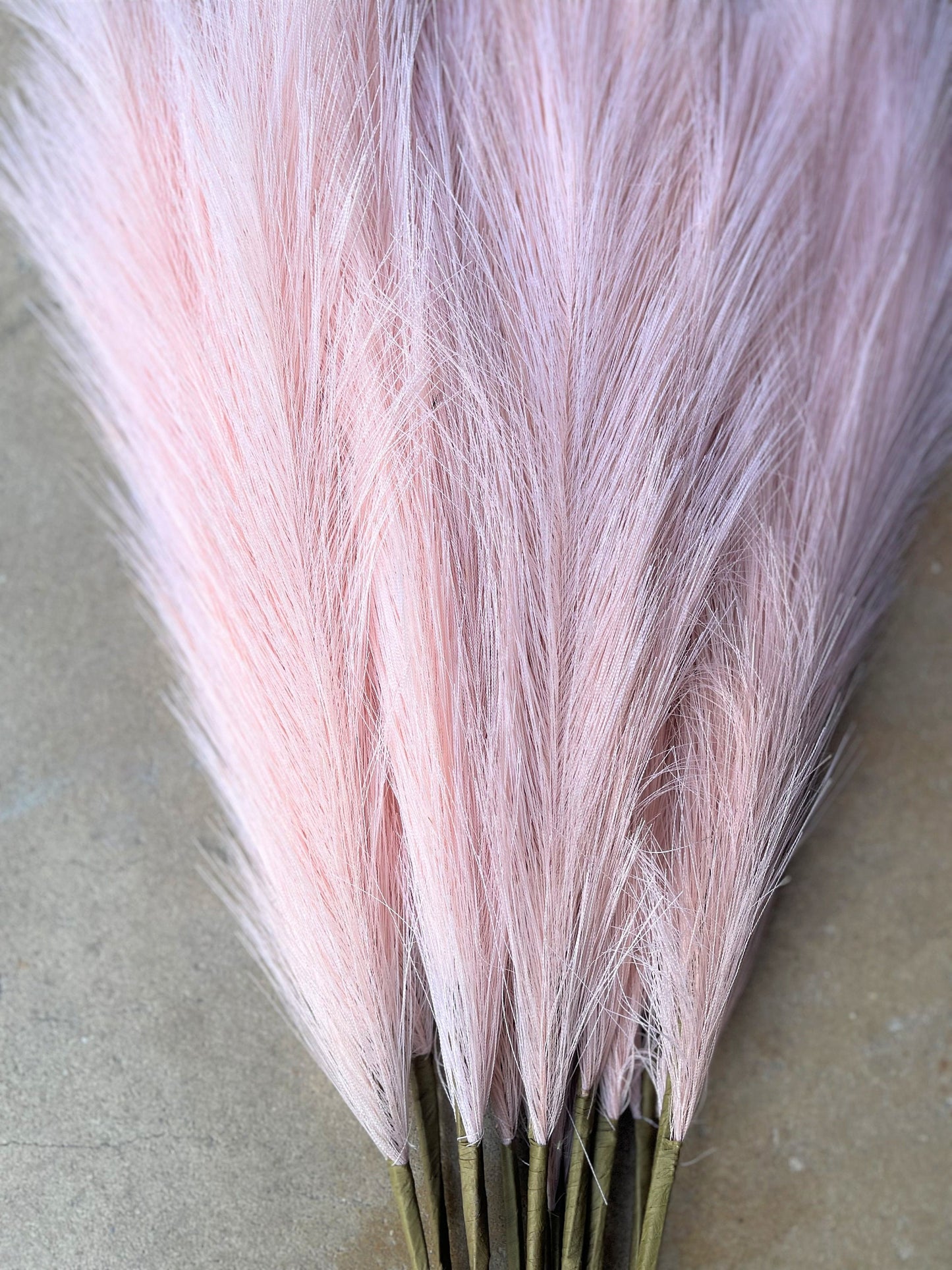 2ft Faux Tabletop Pampas Grass Artificial - Peach