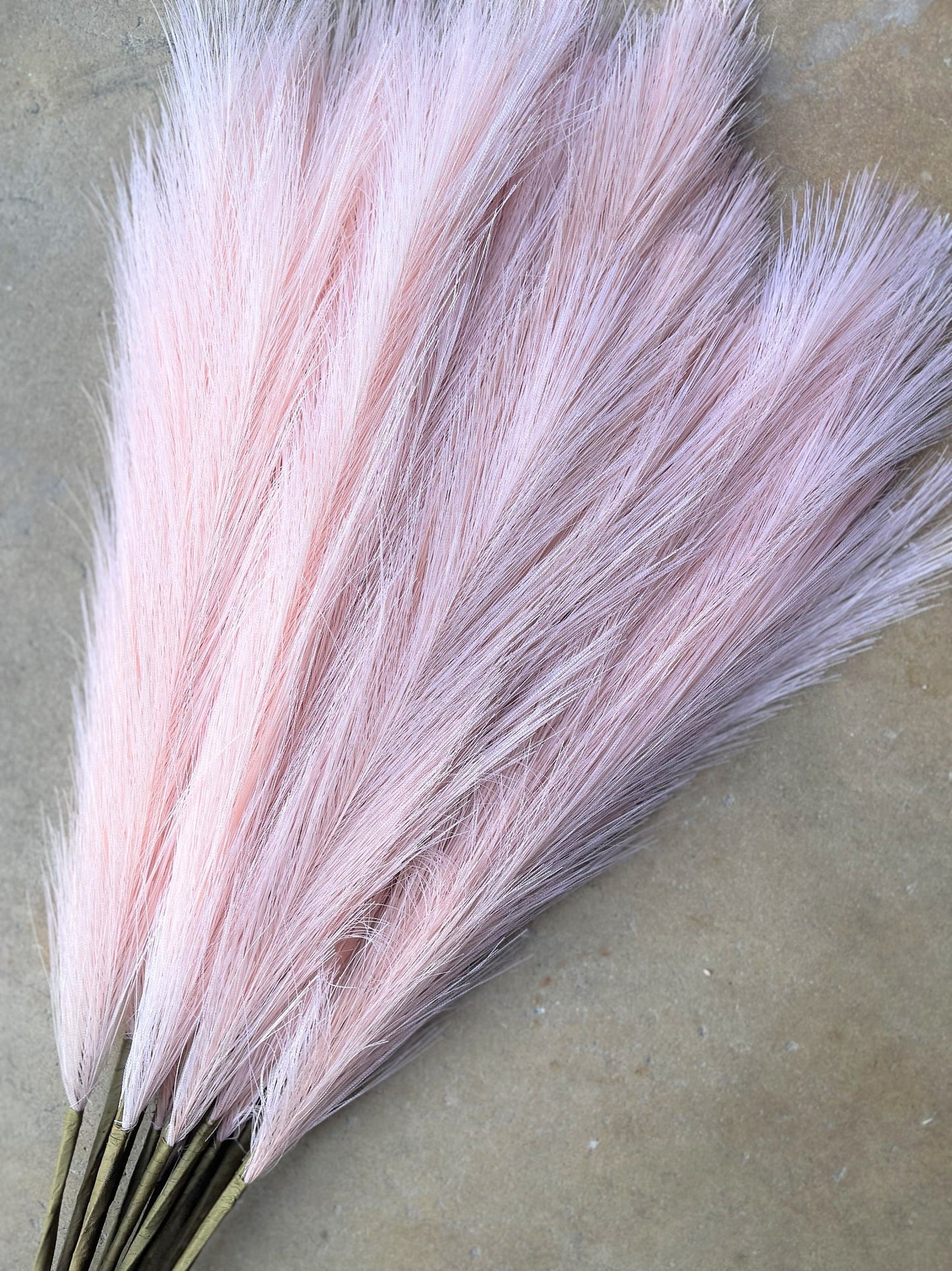 2ft Faux Tabletop Pampas Grass Artificial - Peach