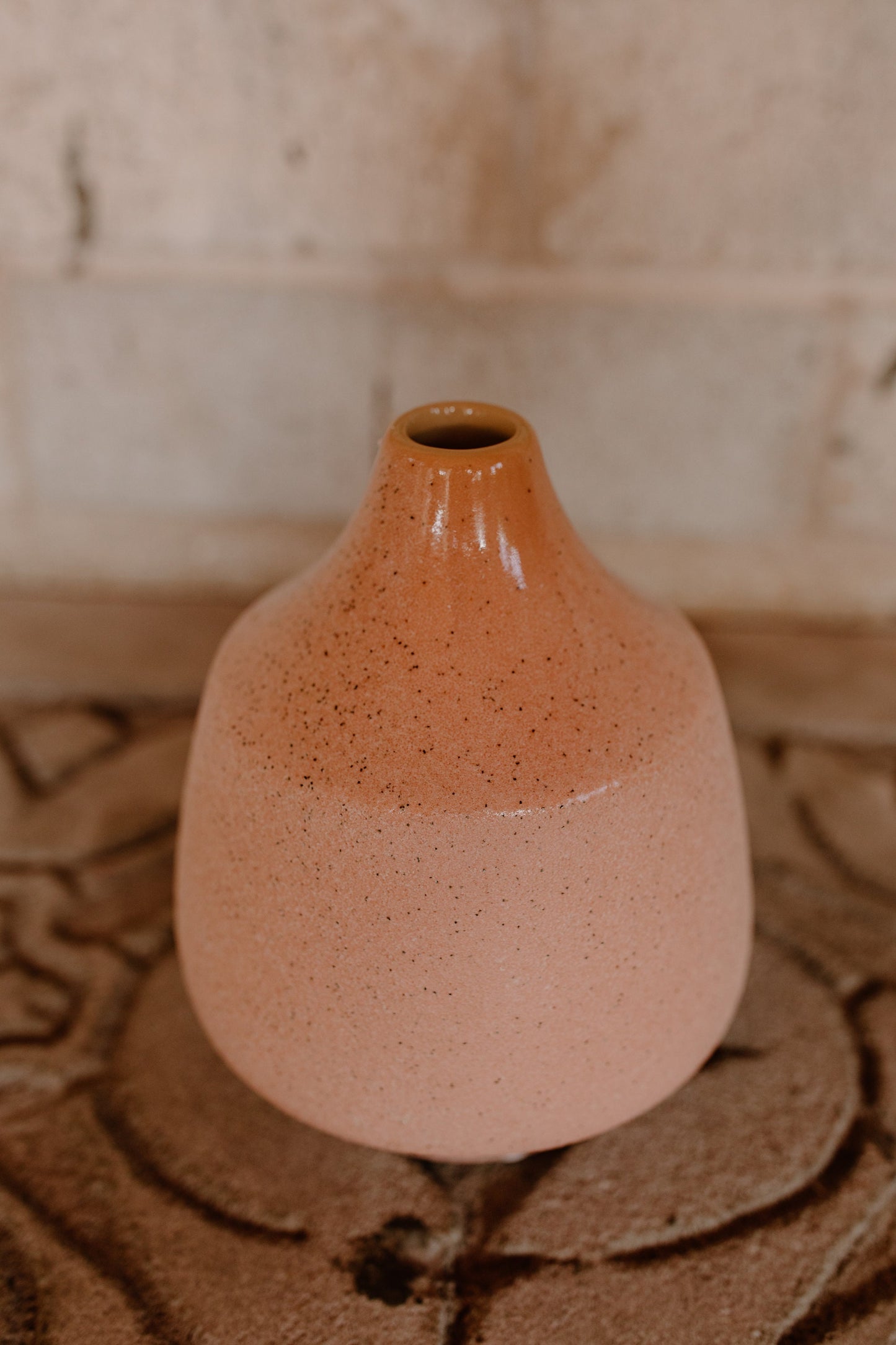 Blush Textured Stoneware Vase