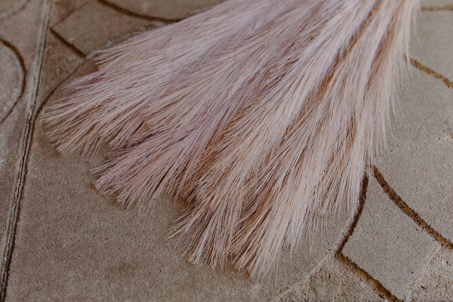 2ft Faux Tabletop Pampas Grass Artificial - Champagne Rose