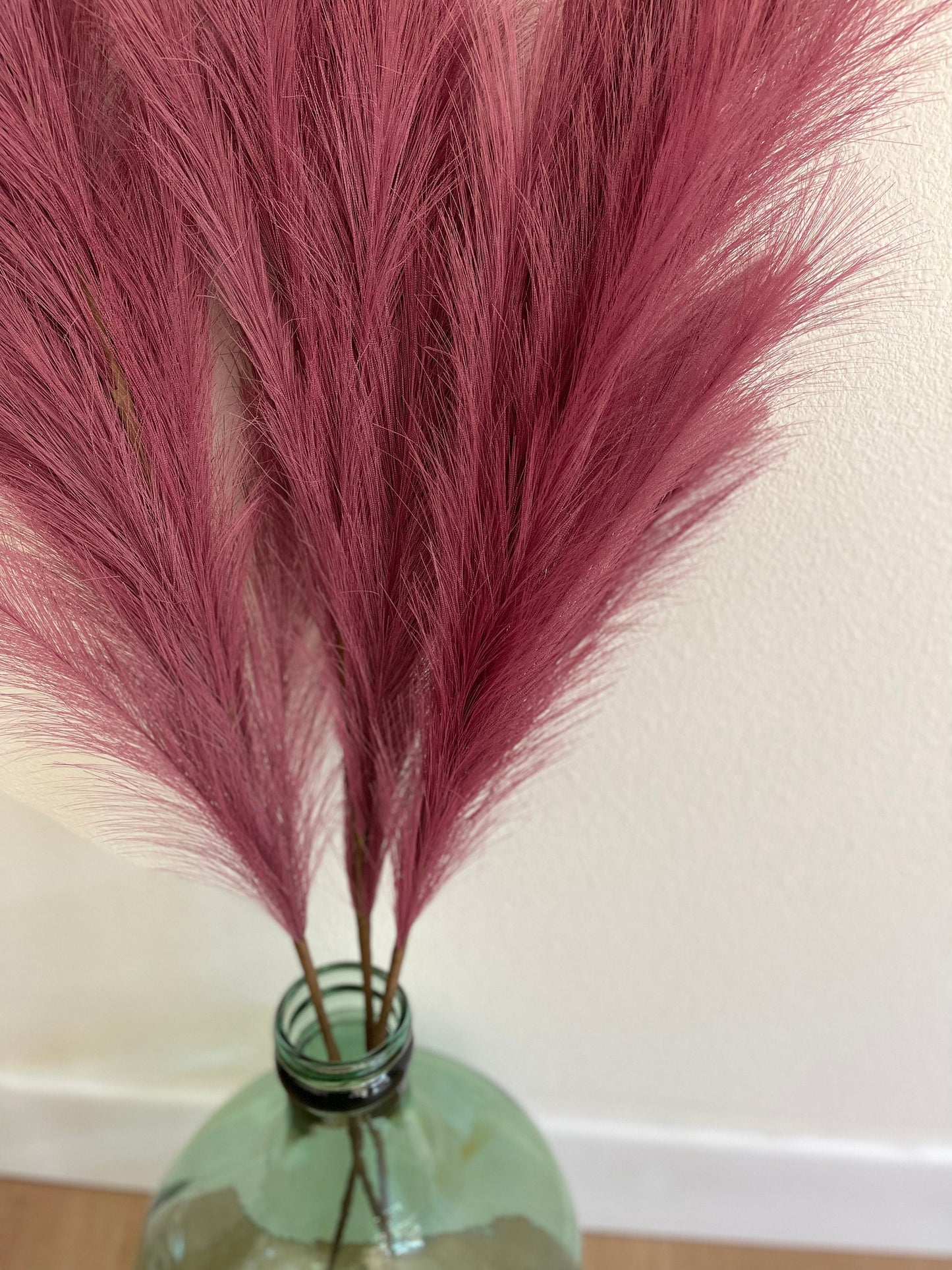 Large Faux Pampas Grass Artificial - Burgundy Wine