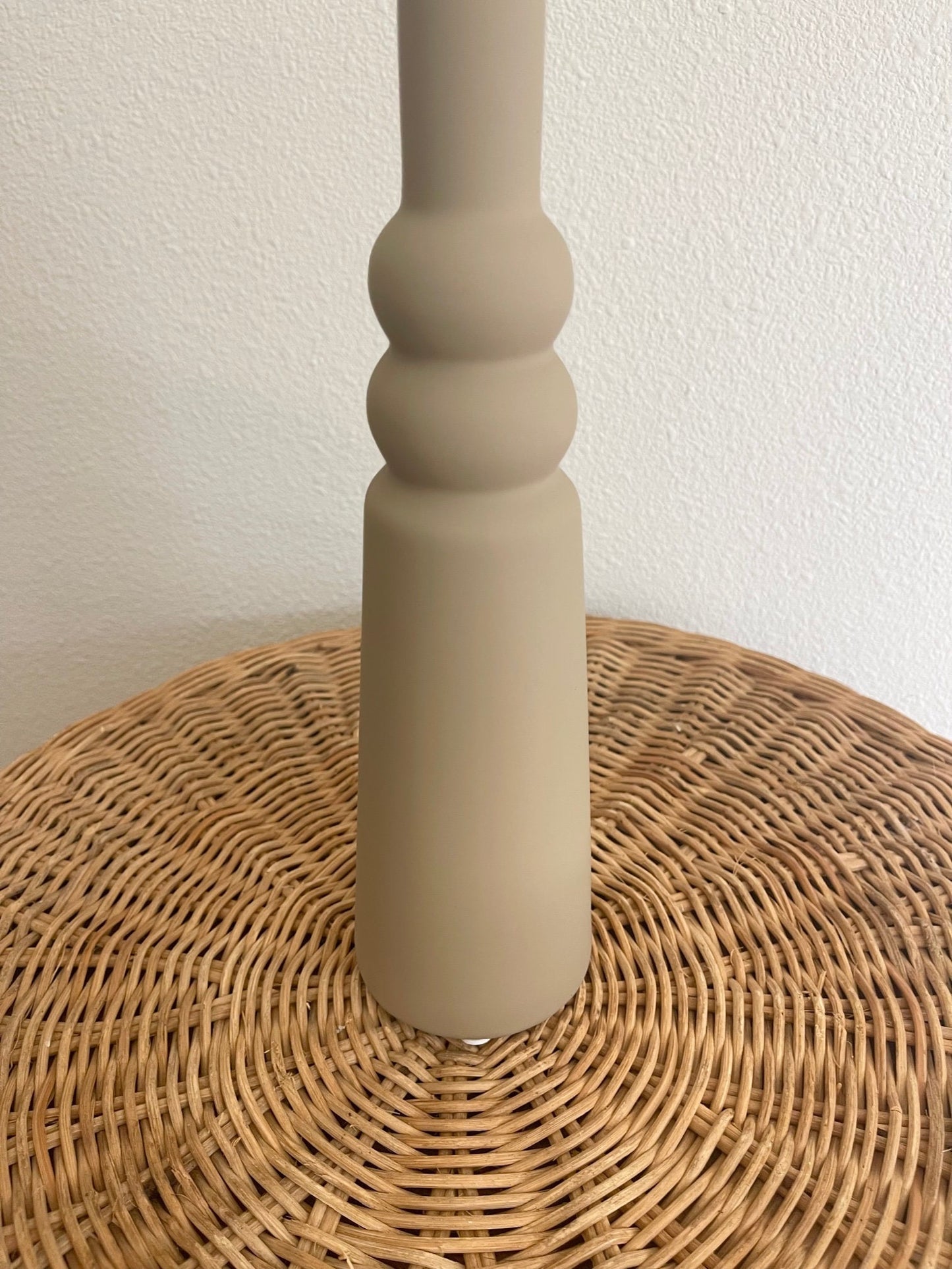 Thin Taupe Retro Vase