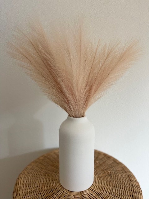2ft Faux Tabletop Pampas Grass Artificial - Desert Rosé