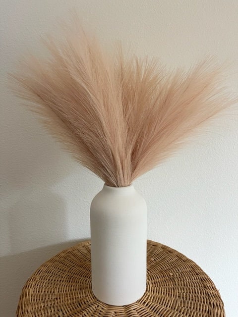 2ft Faux Tabletop Pampas Grass Artificial - Desert Rosé