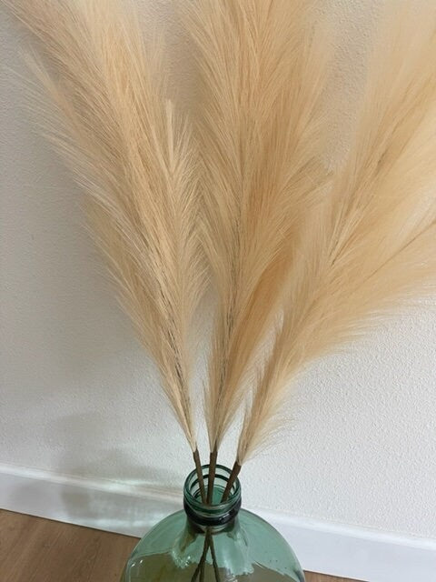 Large Faux Pampas Grass Artificial - Golden Ivory