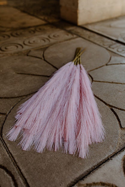 2ft Faux Tabletop Pampas Grass Artificial - Pink Lavender