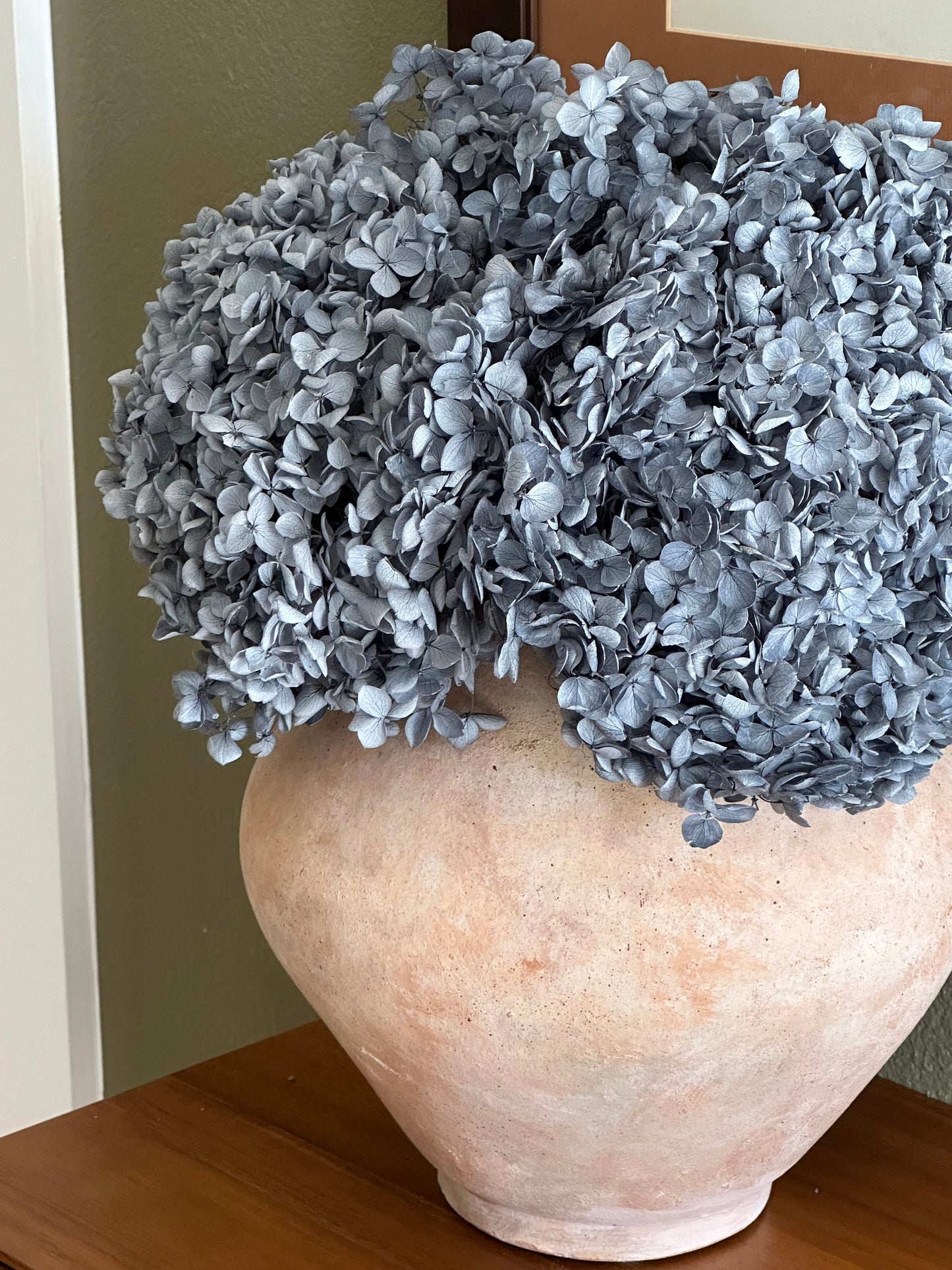 Real Hydrangea Preserved- Large Dusty Blue