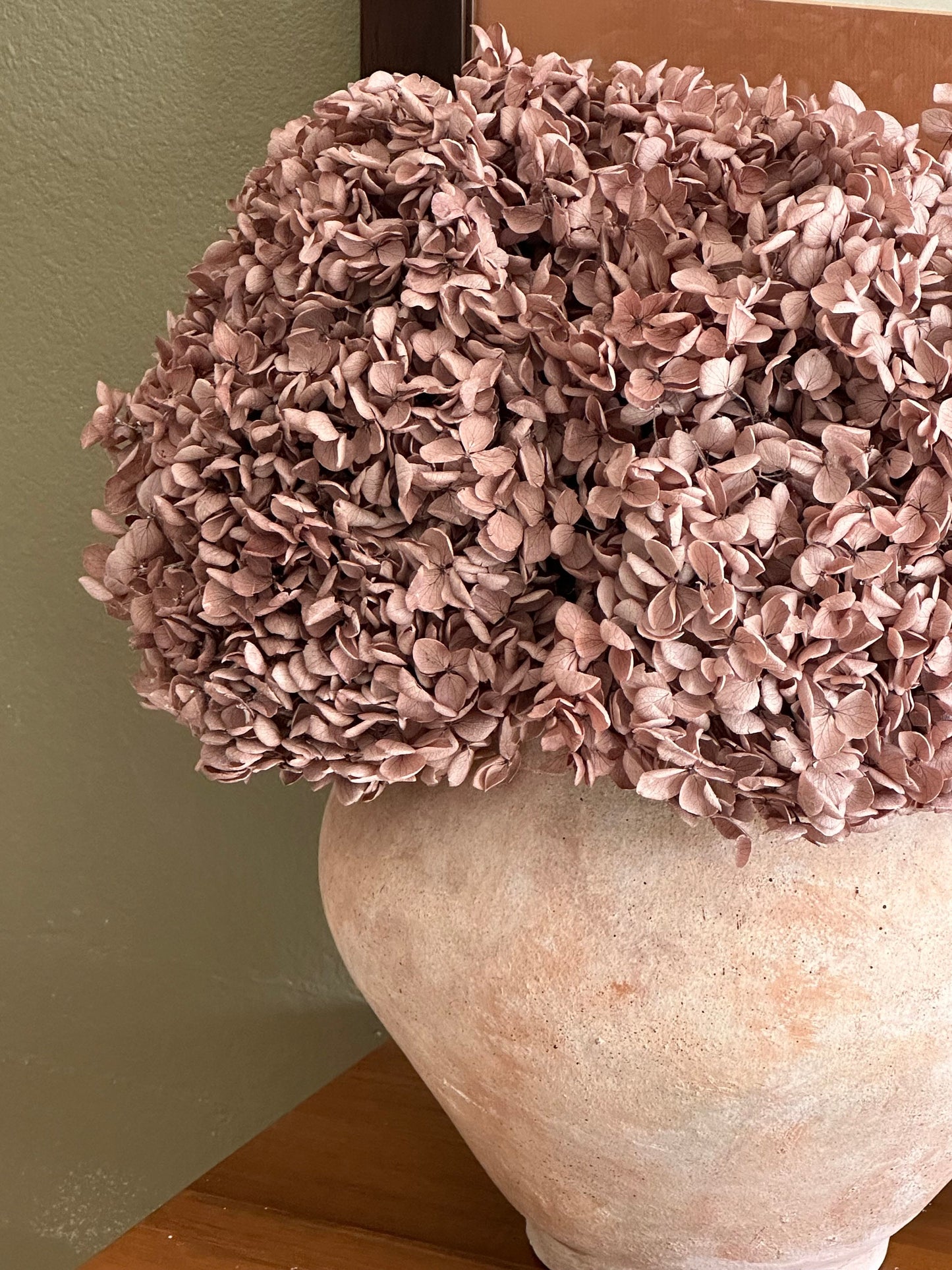 Real Hydrangea Preserved- Large Desert Mauve