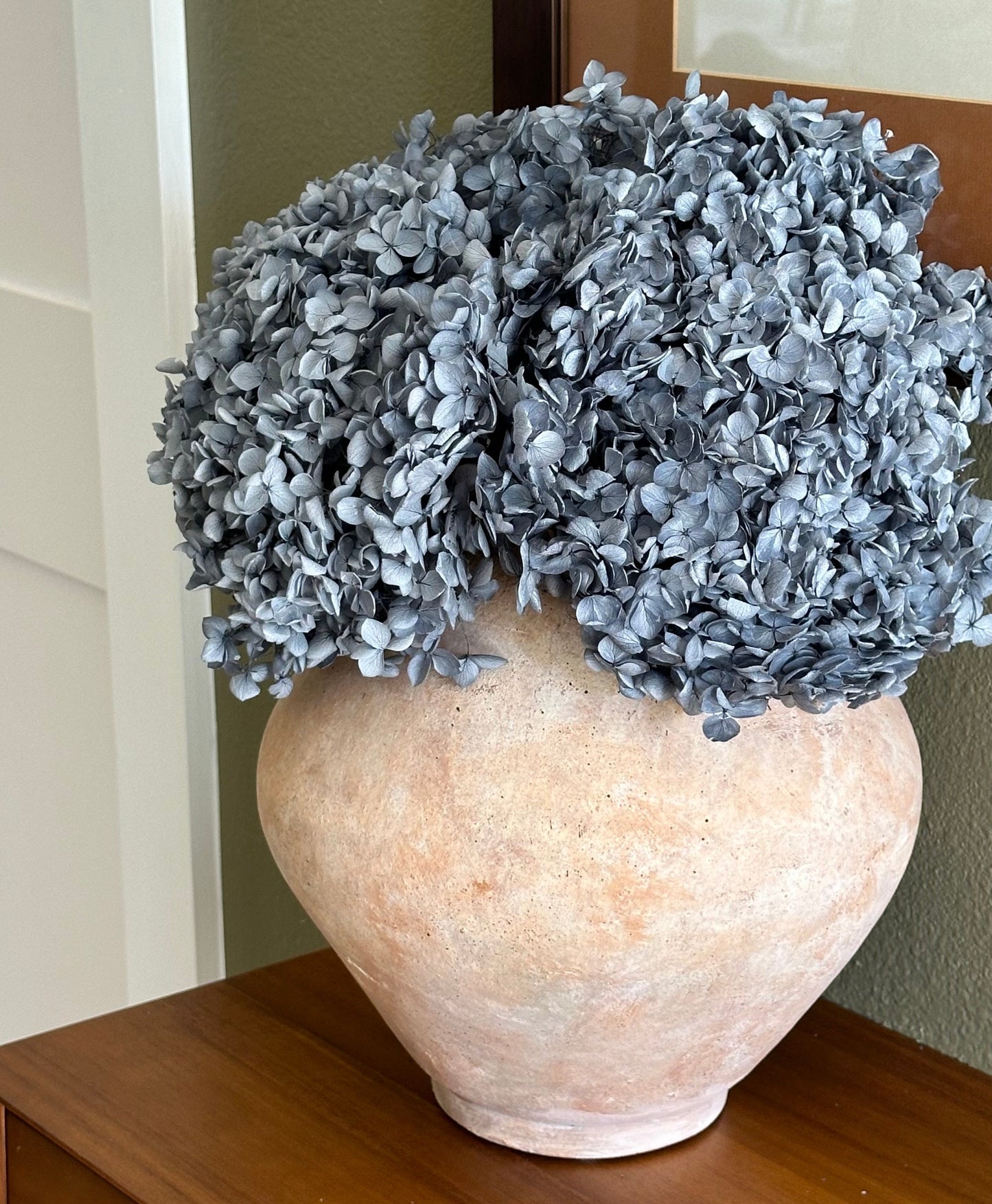 Real Hydrangea Preserved- Large Dusty Blue