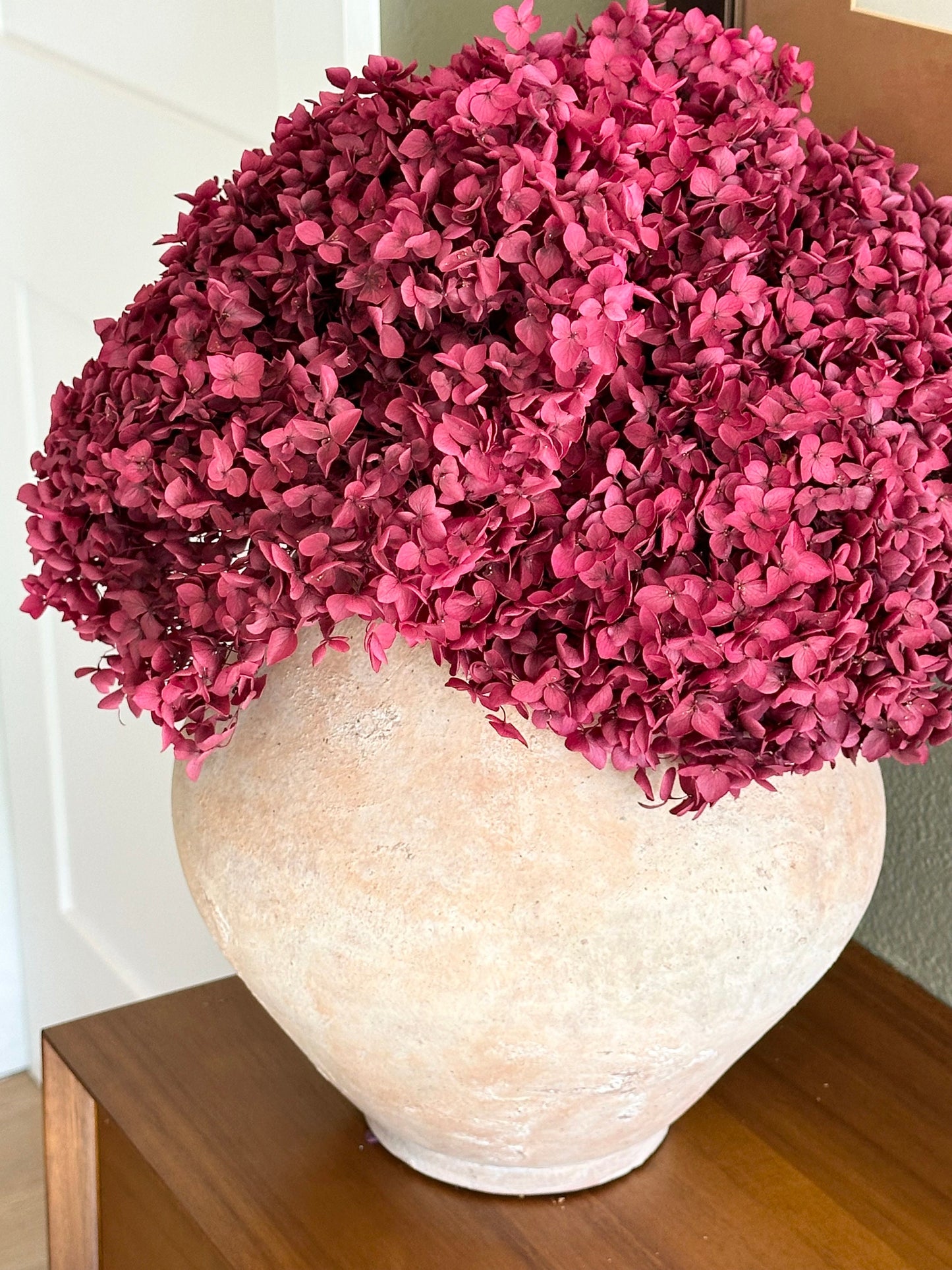 Real Hydrangea Preserved- Large Magenta Berry