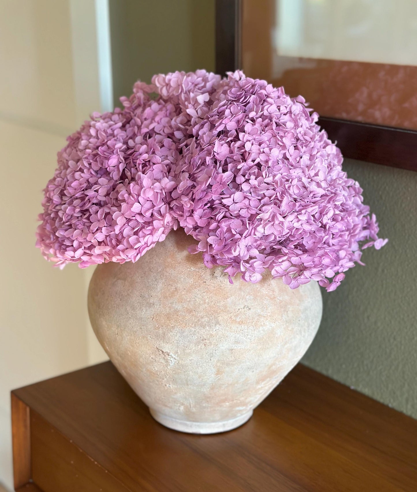 Real Hydrangea Preserved- Large Pink Magenta