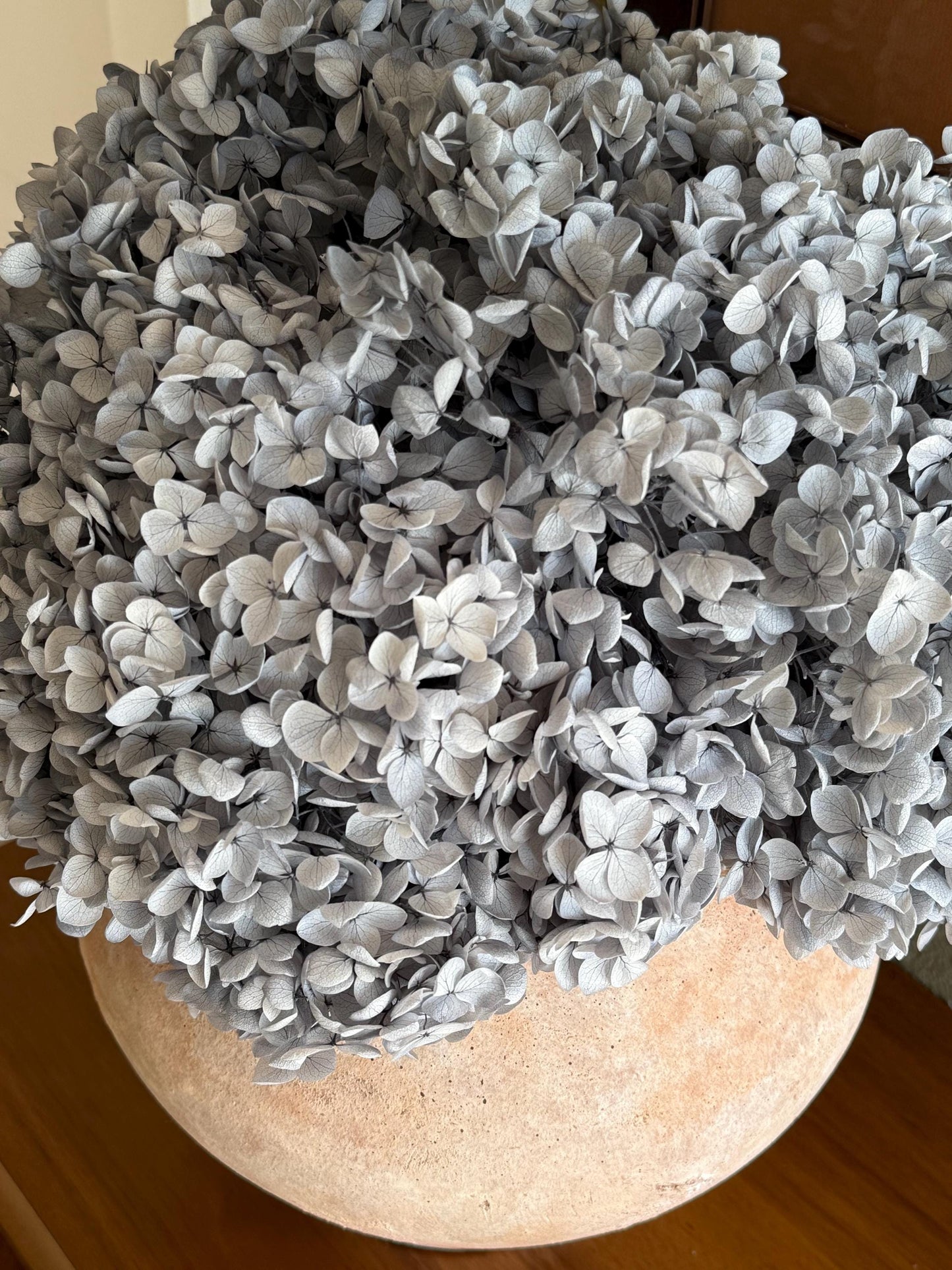 Real Hydrangea Preserved- Large Light Dusty Blue
