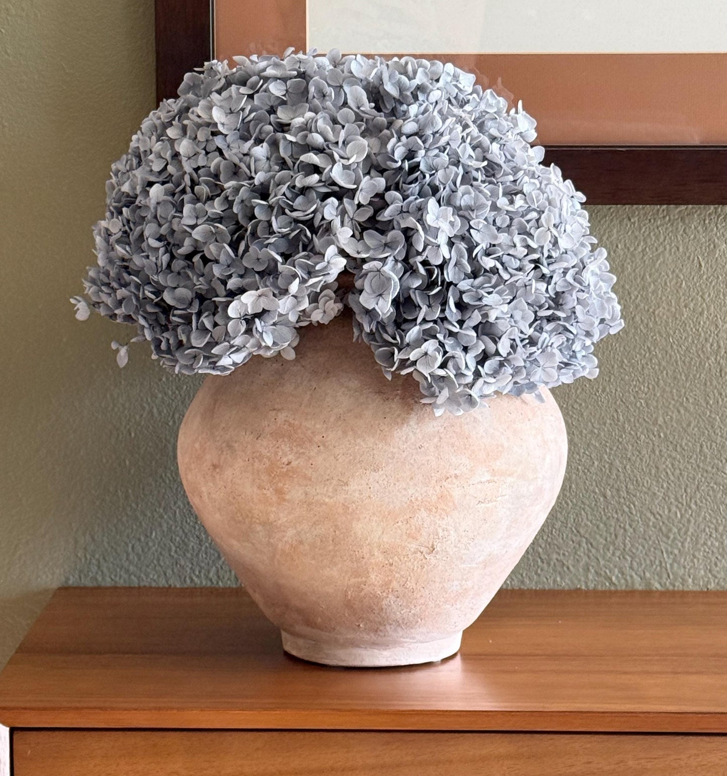 Real Hydrangea Preserved- Large Light Dusty Blue