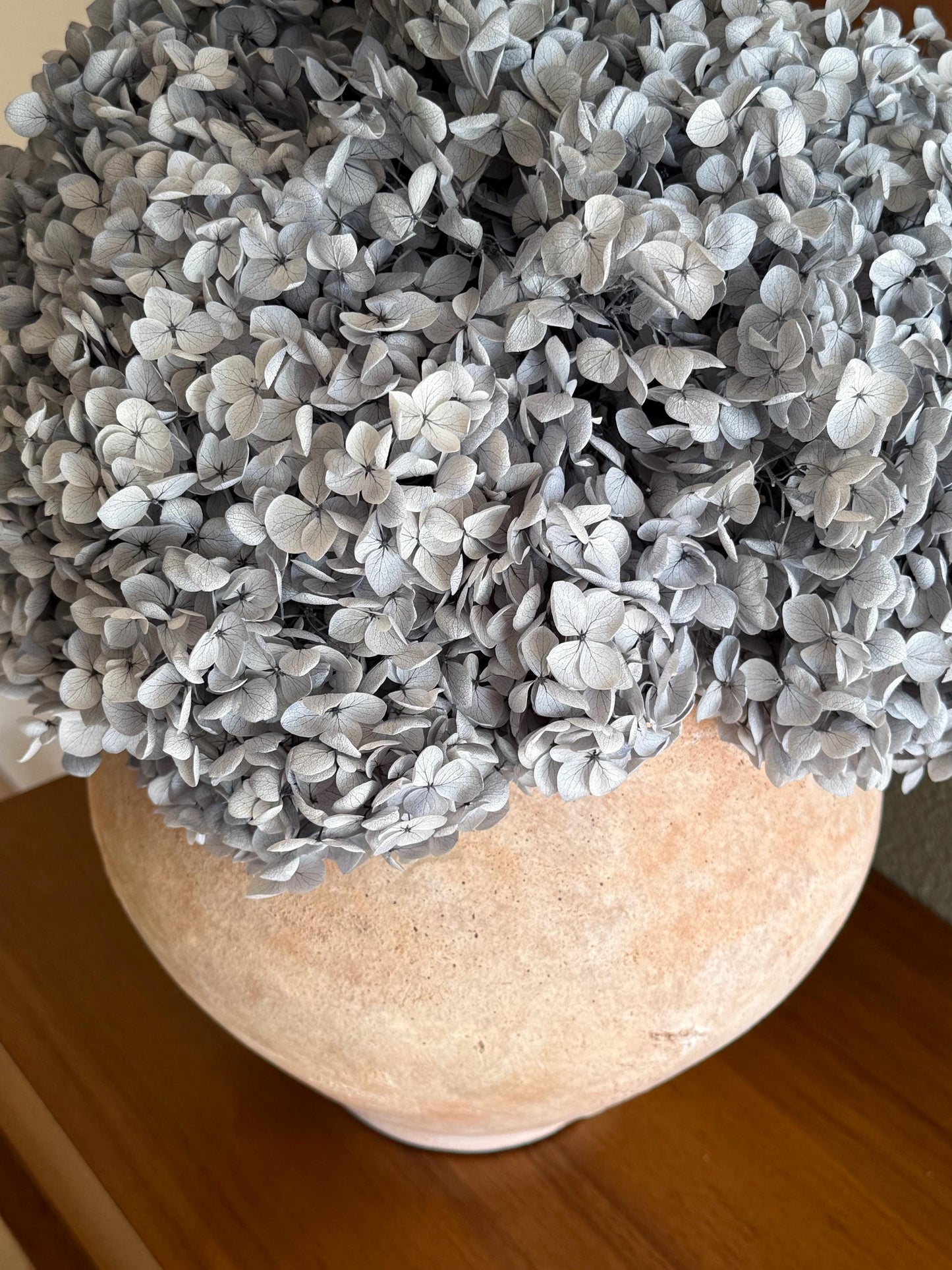 Real Hydrangea Preserved- Large Light Dusty Blue