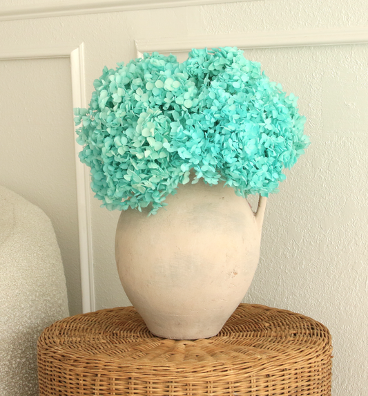 Real Hydrangea Preserved - Large Bright Blue