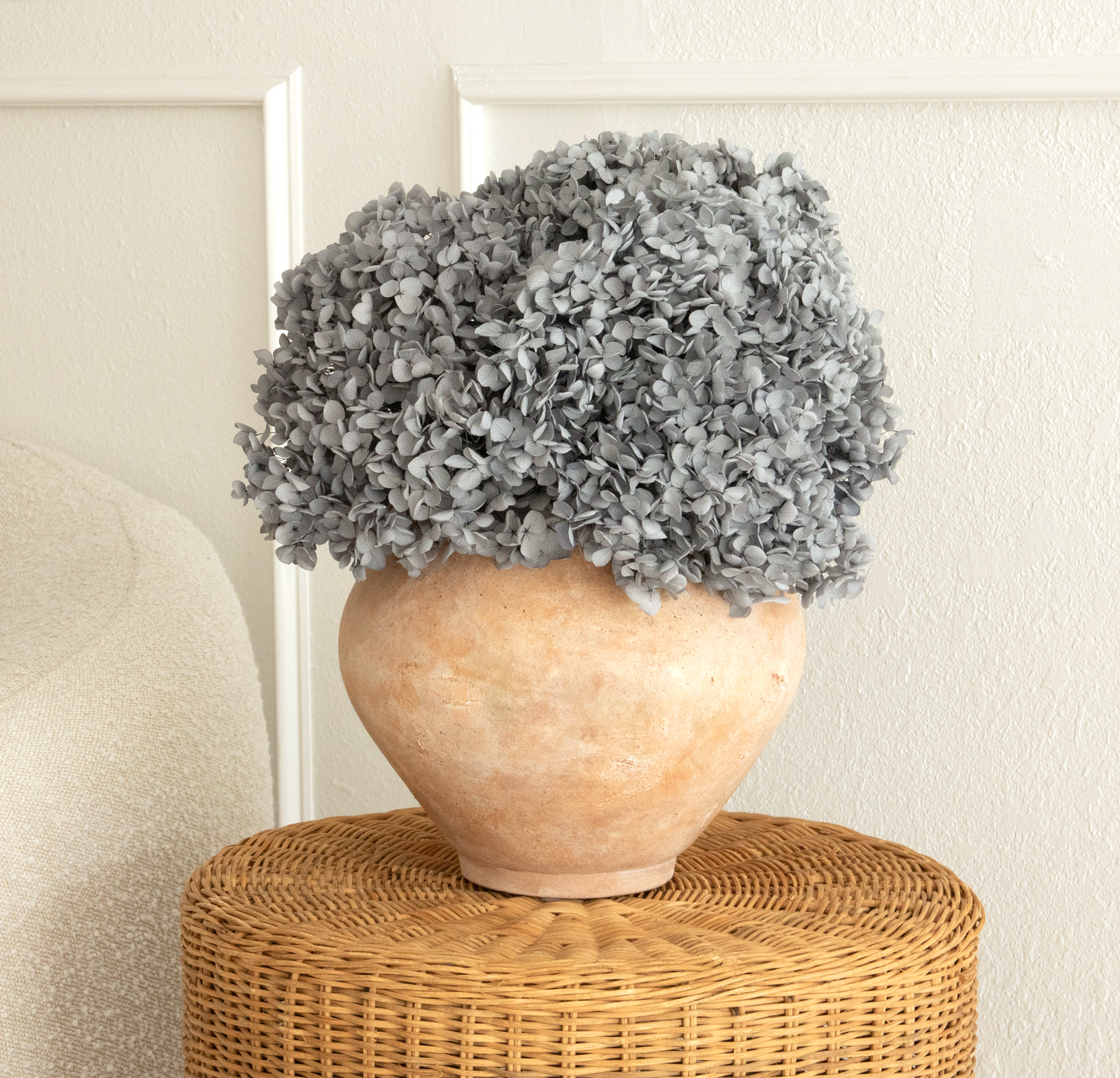 Real Hydrangea Preserved - Large Light Dusty Blue