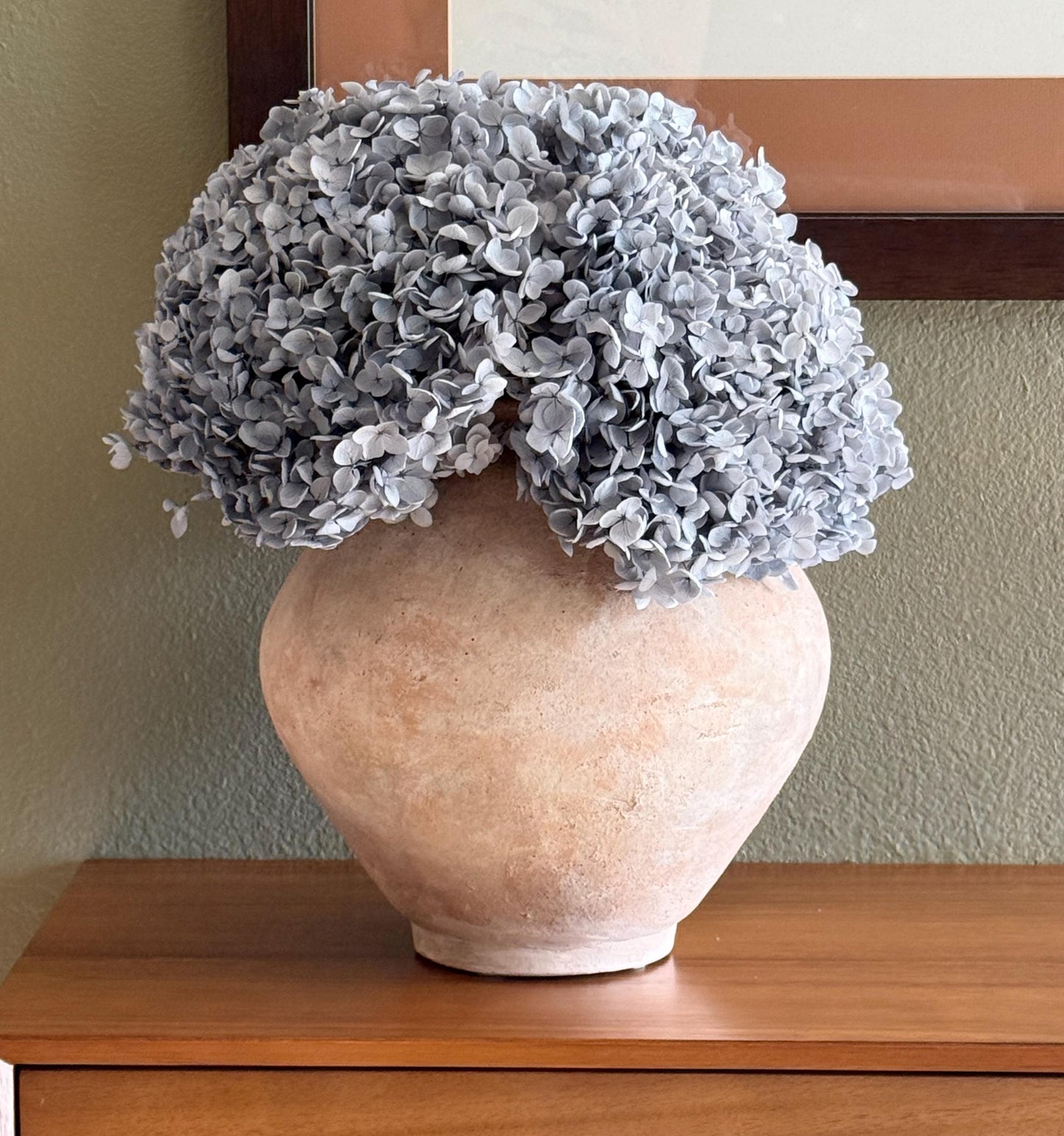 Real Hydrangea Preserved - Large Light Dusty Blue