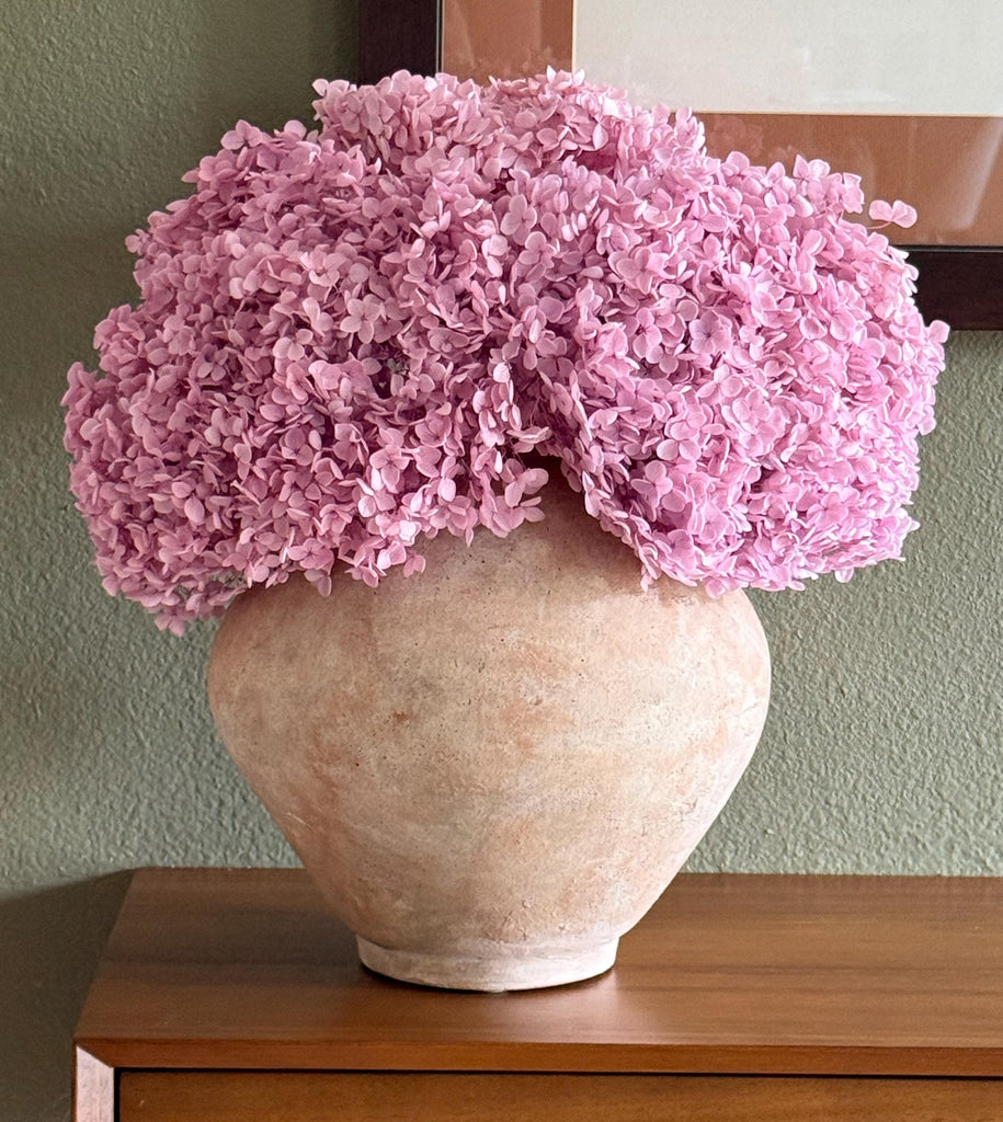 Real Hydrangea Preserved - Large Pink Lavender
