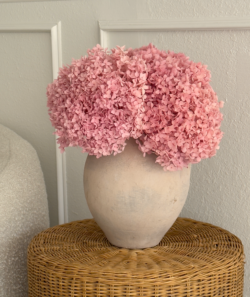 Real Hydrangea Preserved - Large Pink Lavender