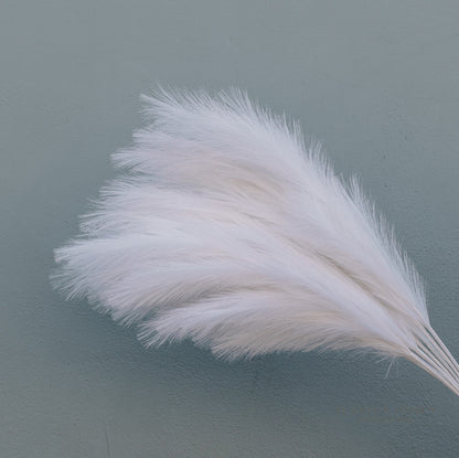 Large Faux Pampas Grass - White