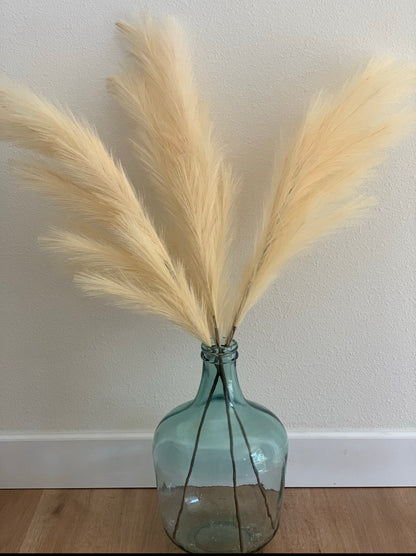 Large Faux Pampas Grass Artificial - Light Yellow