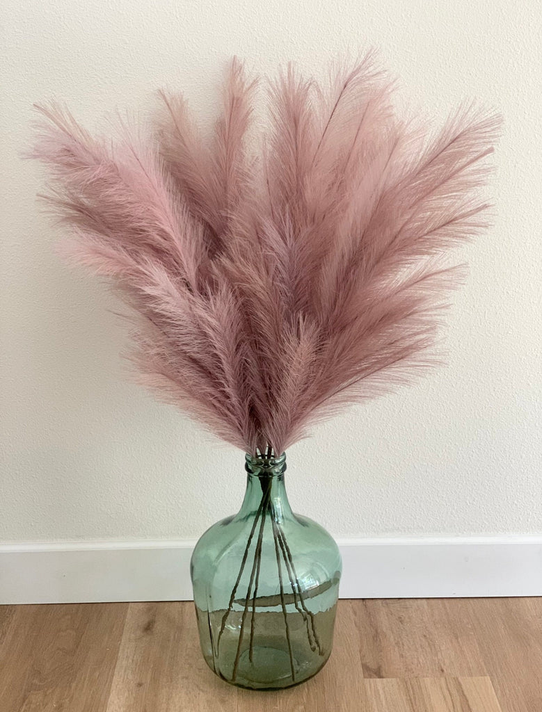 Large Faux Pampas Grass Artificial - Purple