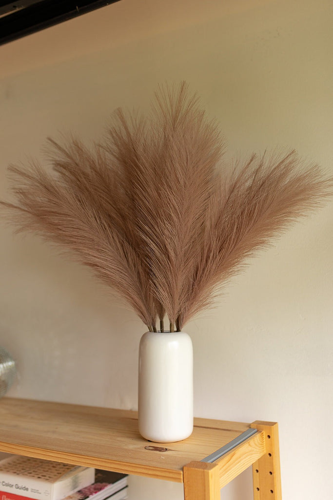 2ft Faux Tabletop Pampas Grass Artificial - Brown