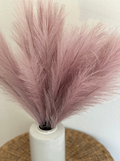 2ft Faux Tabletop Pampas Grass Artificial - Purple - alternate