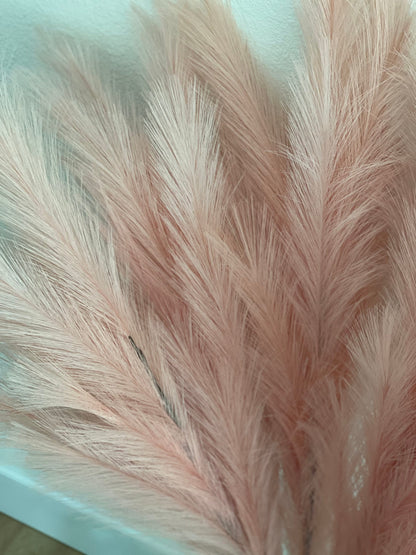 Large Faux Pampas Grass Artificial - Light Pink